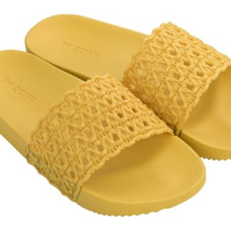 Zaxy žluté pantofle Snap Mesh Slide Fem Yellow