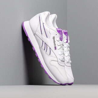 Reebok CL Leather White/ Grape Punch