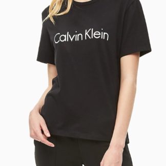 Calvin Klein černé dámské tričko S/S Crew Neck
