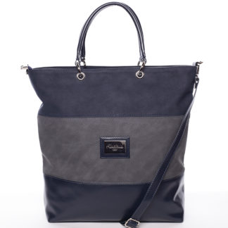 Dámská elegantní kabelka přes rameno tmavě modro šedá - Delami Patricia modrá