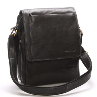 Módní pánská kožená taška přes rameno černá - SendiDesign Sage černá