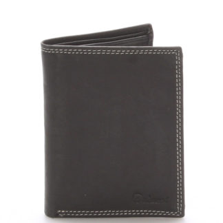 Pánská kožená peněženka černá - Delami Matt černá