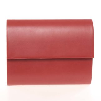Střední dámské elegantní psaníčko červené matné - Delami SanDiego červená