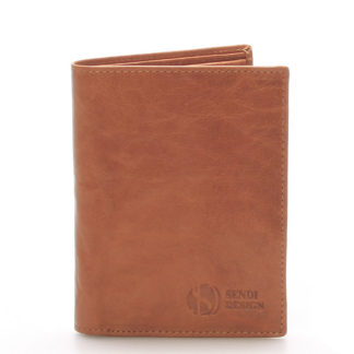 Kvalitní kožená světle hnědá peněženka - Sendi Design 45 hnědá