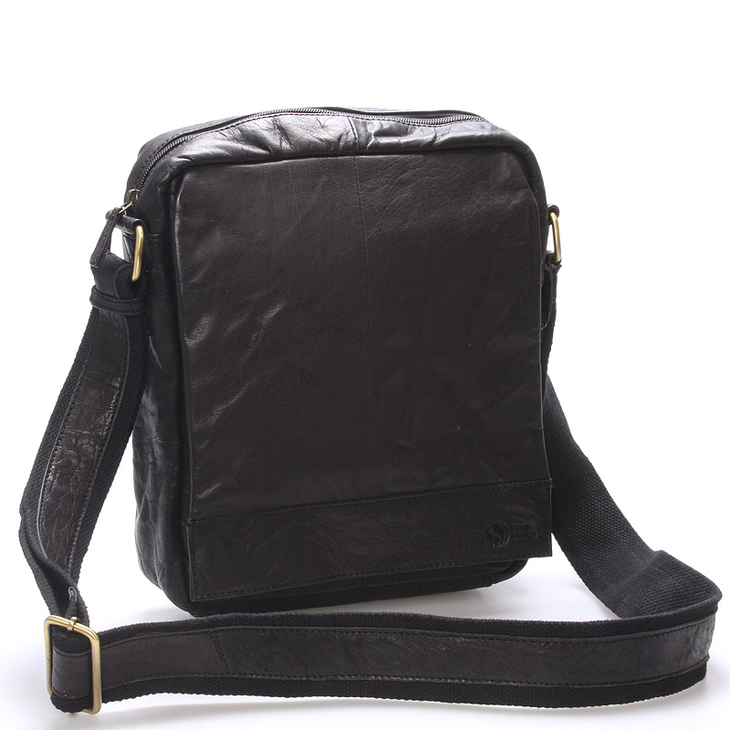 Luxusní velká kožená crossbody taška černá - Sendi Design Diverze černá