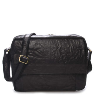 Velká luxusní pánská kožená taška černá - Sendi Design Nethard černá
