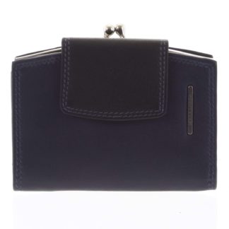 Luxusní dámská kožená peněženka modro černá - Bellugio Armi modrá
