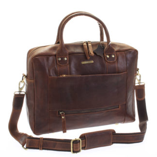 Hnědá luxusní a kvalitní kožená taška - Sendi Design Hero hnědá