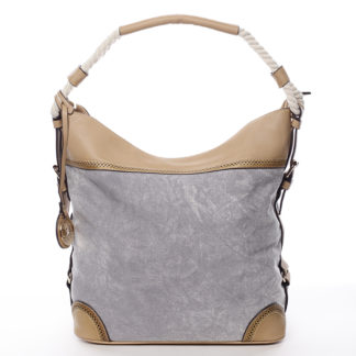 Velká atraktivní kabelka přes rameno šedá - MARIA C Mimis šedá