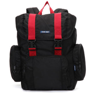 Velký černo červený cestovní batoh - Travel plus 7503 černá