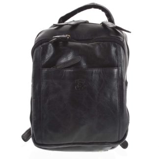 Pánský kožený batoh černý - WILD Josemar černá