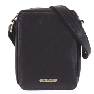 Pánská kožená taška na doklady přes rameno černá - SendiDesign Dumont New černá