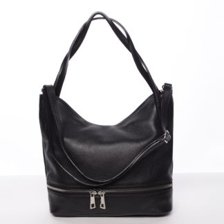 Dámská stylová kožená kabelka přes rameno černá - ItalY Acness černá