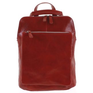 Dámský kožený batoh kabelka červený - ItalY Englidis červená