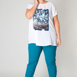 Yesta bílé dámské tričko Juliette s barevnými motivy