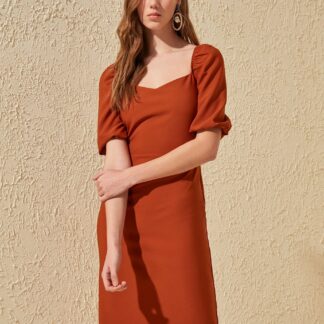 Trendyol oranžové letní šaty