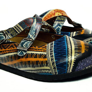Calceo barevné pantofle Mules Ethnic