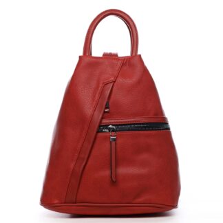 Originální dámský batoh kabelka červený - Romina Imvelaphi červená