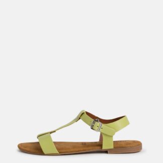 Tamaris zelené kožené sandály