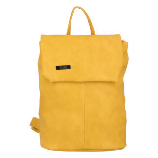 Větší měkký dámský moderní žlutý batoh - Ellis Elizabeth JR žlutá