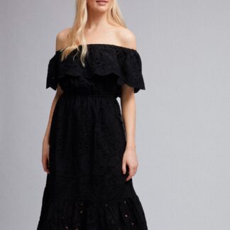 Černé šaty s madeirou Dorothy Perkins