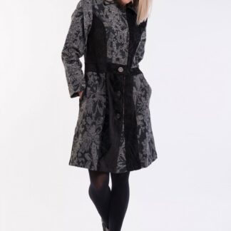 Orientique šedý kabát Coat Collared Black