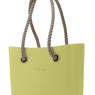 O bag kabelka Celery Green s dlouhými provazy natural