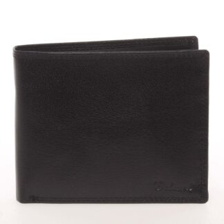 Kožená elegantní černá peněženka pro muže - Delami Gaillard černá