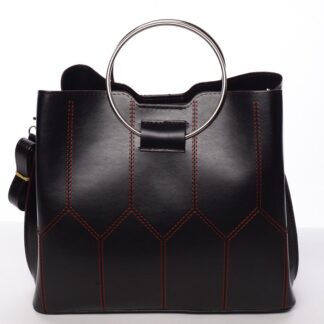 Luxusní dámská kabelka černo červená - Delami Gracelynn černá