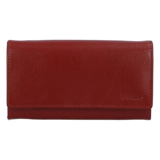 Kvalitní dámská kožená tmavě červená peněženka - Delami BAGL04104 červená