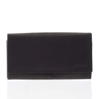Dámská klasická černá kožená peněženka - Diviley Svemir černá