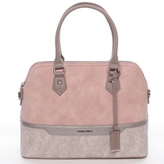 Větší originální a stylová růžová dámská kabelka - David Jones Valerie růžová