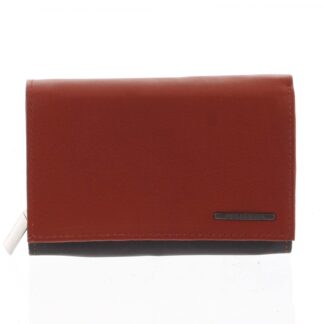 Dámská kožená peněženka černo červená - Bellugio Averi černá