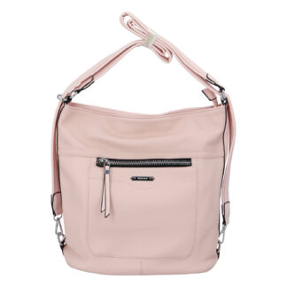 Dámská kabelka batoh světle růžová - Romina Wamma růžová