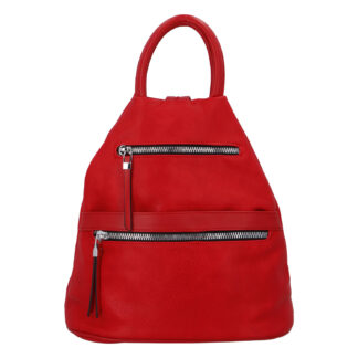 Originální dámský batoh kabelka červený - Romina Gempela červená