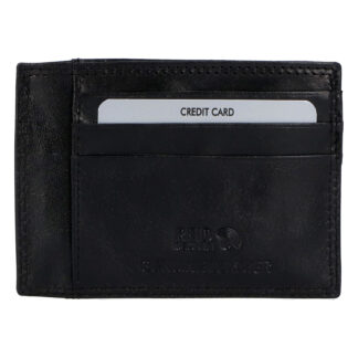 Kožené pouzdro na kreditní karty černé - Rovicky N1336 černá