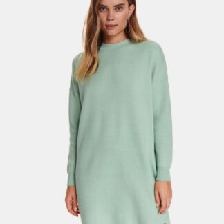 TOP SECRET mentolové svetrové šaty