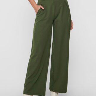 Jacqueline de Yong zelené široké kalhoty