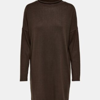 Jacqueline de Yong hnědé volné svetrové šaty