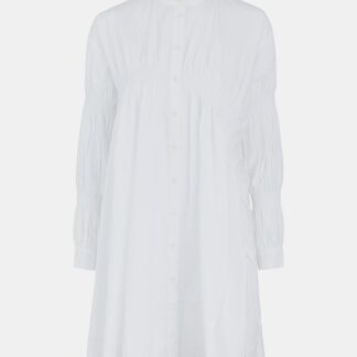 Pieces bílé volné košilové šaty