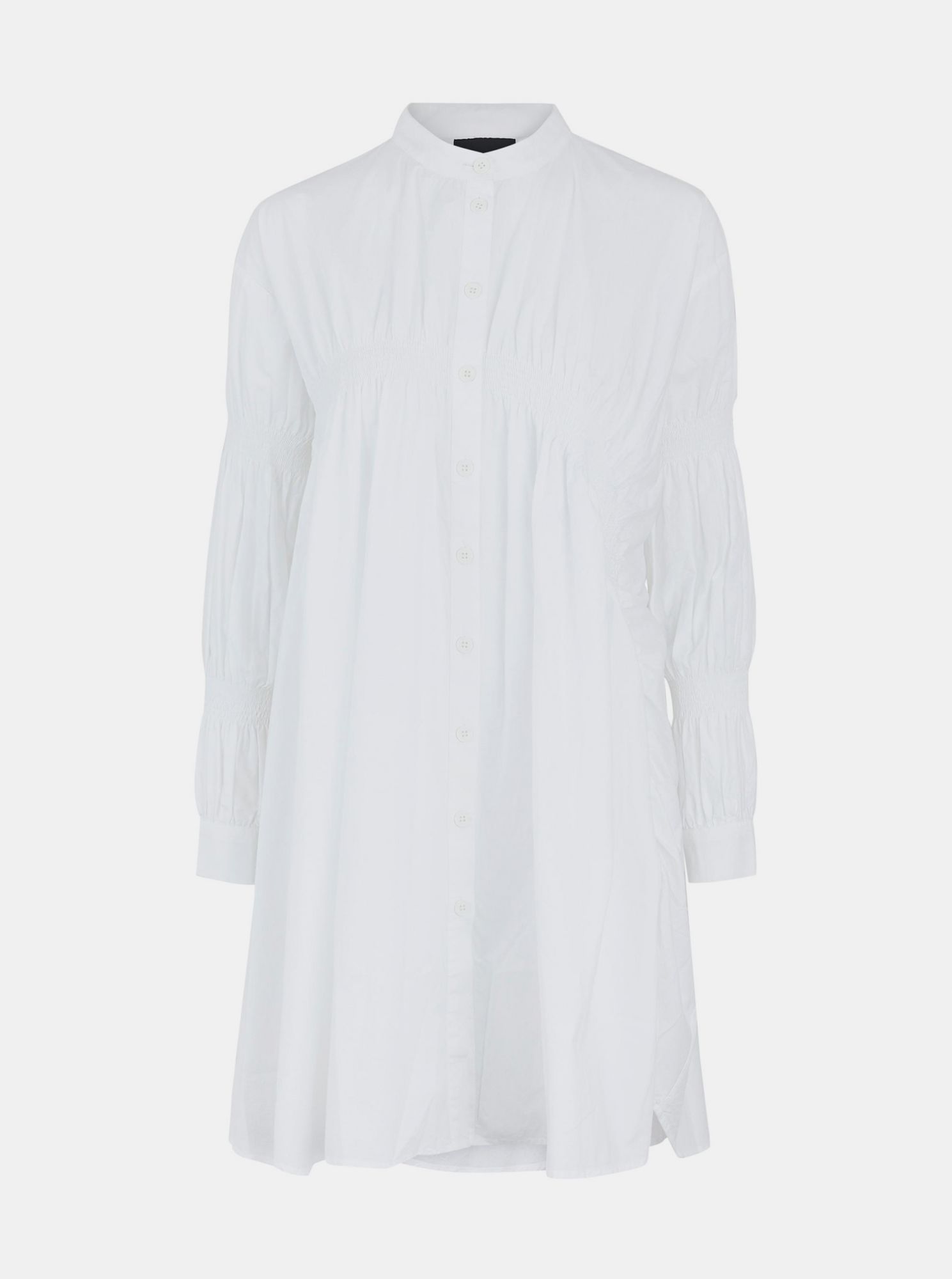 Pieces bílé volné košilové šaty