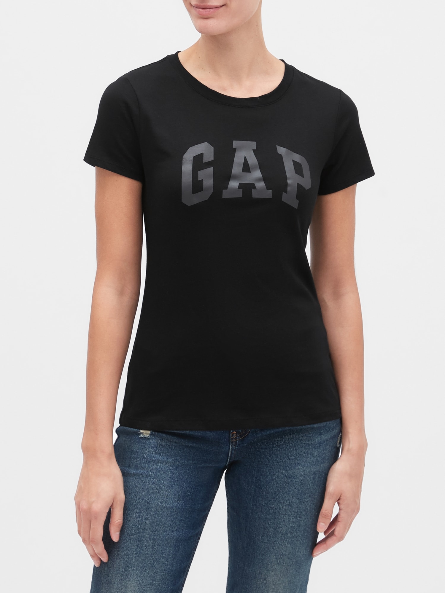 GAP černé dámské tričko s logem