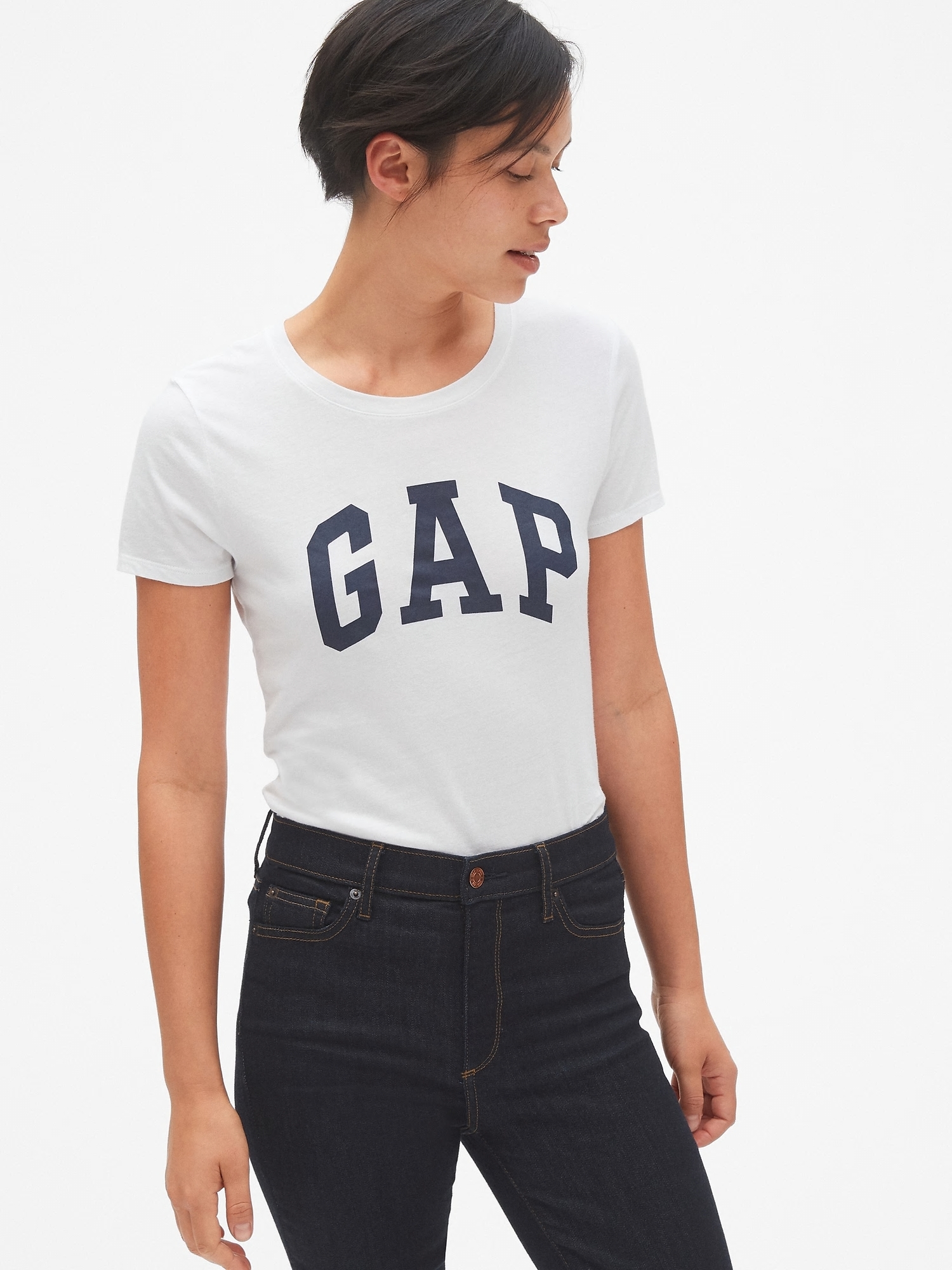GAP bílé dámské tričko s logem