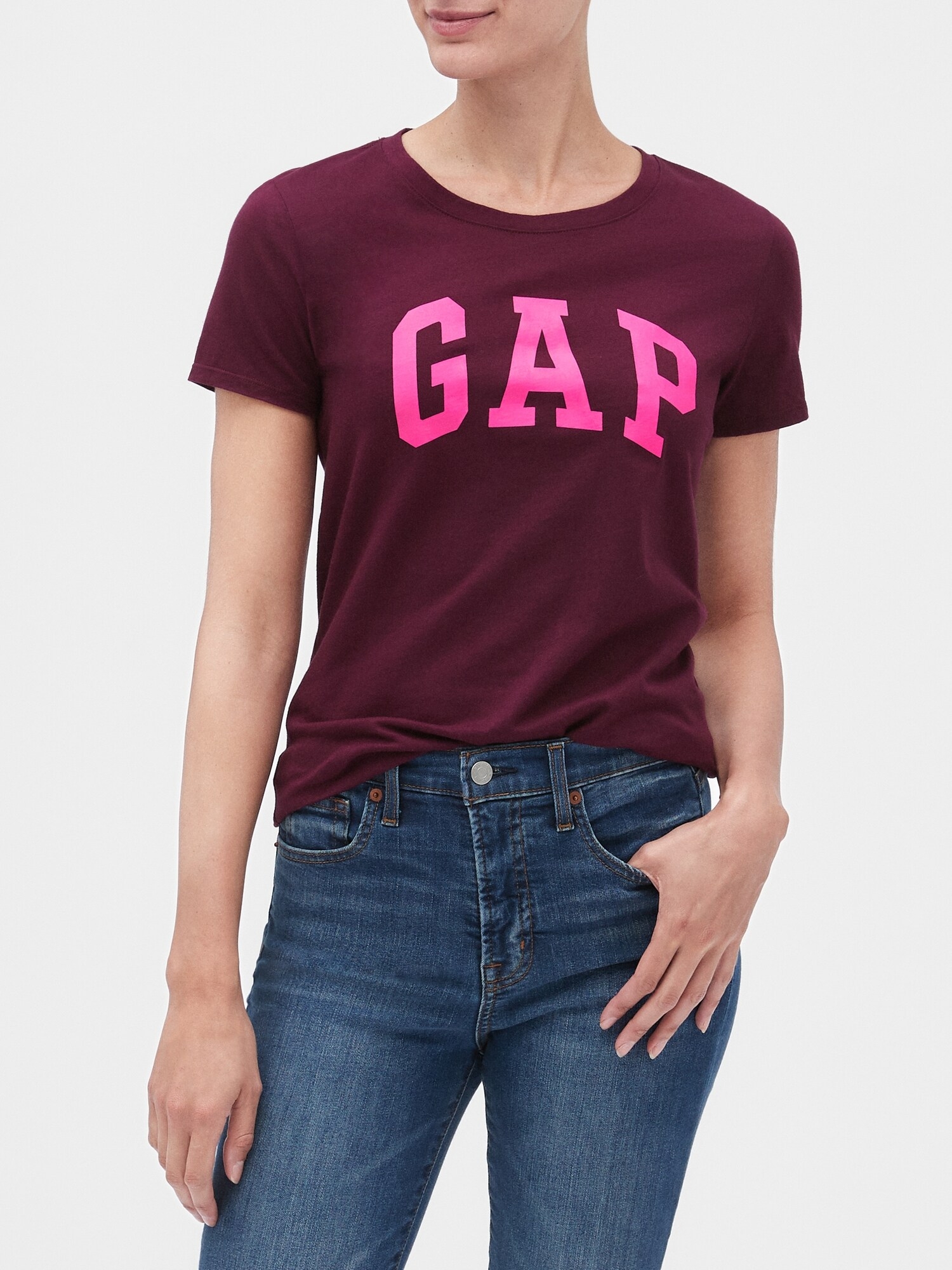 GAP fialové dámské tričko s logem