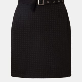 Noisy May černá vzorovaná dámská sukně s páskem Hound