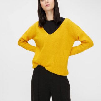Žlutý svetr s příměsí vlny Pieces Babett