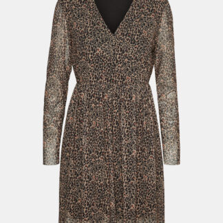 Béžové šaty s leopardím vzorem Noisy May Lesly