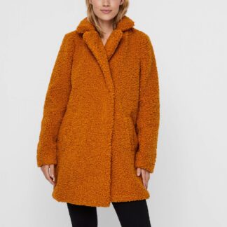Oranžový zimní kabát Noisy May Gabi