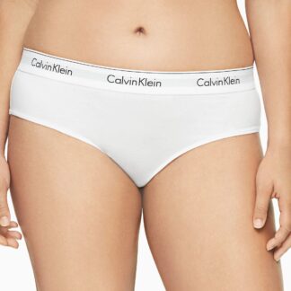 Calvin Klein bílé kalhotky Boyshort Modern Cotton Plus Size s širokou gumou