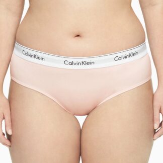 Calvin Klein pudrové kalhotky Boyshort Modern Cotton Plus Size s širokou gumou